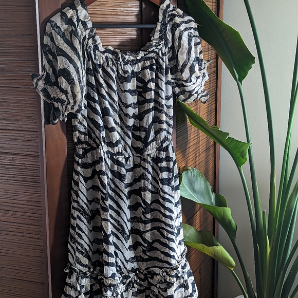 NWT Walter Baker "Shay Dress" - Zebra Batik Print - Picture 7 of 11